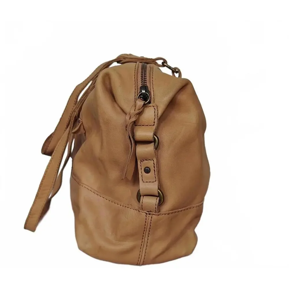 The Sak Tan Laurel Canyon Satchel with Tassel Boho Hobo Purse